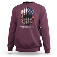 Dirt Bike American Flag Patriotic Sweatshirt If Dirt Ain't Flyin You Ain't Tryin - Wonder Print Shop