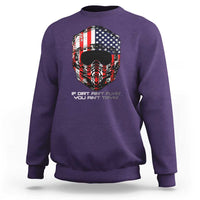 Dirt Bike American Flag Patriotic Sweatshirt If Dirt Ain't Flyin You Ain't Tryin - Wonder Print Shop
