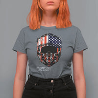 Dirt Bike American Flag Patriotic T Shirt For Women If Dirt Ain't Flyin You Ain't Tryin - Wonder Print Shop