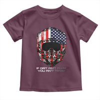 Dirt Bike American Flag Patriotic Toddler T Shirt If Dirt Ain't Flyin You Ain't Tryin - Wonder Print Shop
