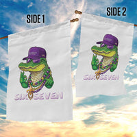 Mardi Gras Alligator Garden Flag Funny Six Seven MAGA Political Meme