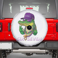 Mardi Gras Alligator Spare Tire Cover Funny Six Seven MAGA Political Meme