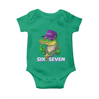 Mardi Gras Alligator Baby Onesie Funny Six Seven MAGA Political Meme