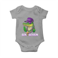 Mardi Gras Alligator Baby Onesie Funny Six Seven MAGA Political Meme