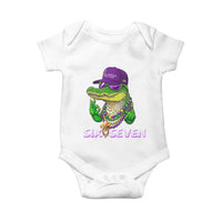 Mardi Gras Alligator Baby Onesie Funny Six Seven MAGA Political Meme
