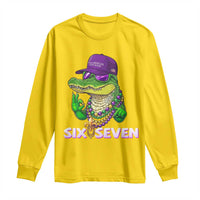 Mardi Gras Alligator Long Sleeve Shirt Funny Six Seven MAGA Political Meme