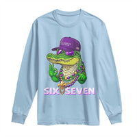 Mardi Gras Alligator Long Sleeve Shirt Funny Six Seven MAGA Political Meme
