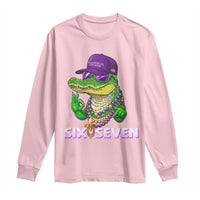 Mardi Gras Alligator Long Sleeve Shirt Funny Six Seven MAGA Political Meme