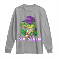 Mardi Gras Alligator Long Sleeve Shirt Funny Six Seven MAGA Political Meme