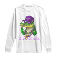 Mardi Gras Alligator Long Sleeve Shirt Funny Six Seven MAGA Political Meme