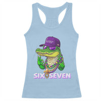 Mardi Gras Alligator Racerback Tank Top Funny Six Seven MAGA Political Meme
