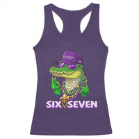 Mardi Gras Alligator Racerback Tank Top Funny Six Seven MAGA Political Meme