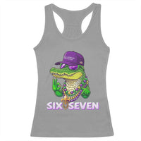 Mardi Gras Alligator Racerback Tank Top Funny Six Seven MAGA Political Meme