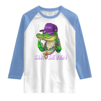 Mardi Gras Alligator Raglan Shirt Funny Six Seven MAGA Political Meme