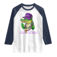 Mardi Gras Alligator Raglan Shirt Funny Six Seven MAGA Political Meme