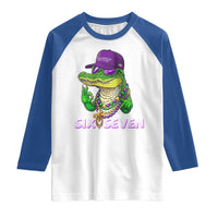 Mardi Gras Alligator Raglan Shirt Funny Six Seven MAGA Political Meme