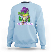 Mardi Gras Alligator Sweatshirt Funny Six Seven MAGA Political Meme