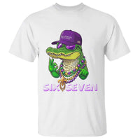 Mardi Gras Alligator T Shirt Funny Six Seven MAGA Political Meme
