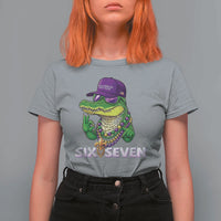 Mardi Gras Alligator T Shirt For Women Funny Six Seven MAGA Political Meme