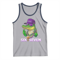 Mardi Gras Alligator Tank Top Funny Six Seven MAGA Political Meme