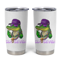 Mardi Gras Alligator Tumbler Cup Funny Six Seven MAGA Political Meme