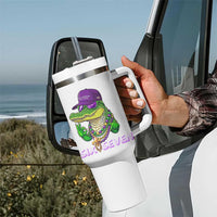 Mardi Gras Alligator Tumbler With Handle Funny Six Seven MAGA Political Meme
