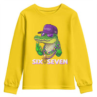 Mardi Gras Alligator Youth Sweatshirt Funny Six Seven MAGA Political Meme