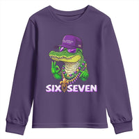 Mardi Gras Alligator Youth Sweatshirt Funny Six Seven MAGA Political Meme