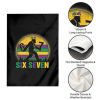 Mardi Gras Bigfoot Garden Flag Funny Six Seven Meme Carnival Trendy