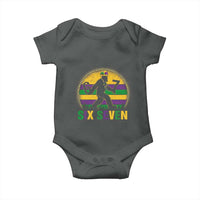 Mardi Gras Bigfoot Baby Onesie Funny Six Seven Meme Carnival Trendy