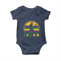 Mardi Gras Bigfoot Baby Onesie Funny Six Seven Meme Carnival Trendy
