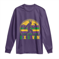 Mardi Gras Bigfoot Long Sleeve Shirt Funny Six Seven Meme Carnival Trendy