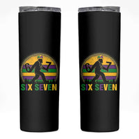 Mardi Gras Bigfoot Skinny Tumbler Funny Six Seven Meme Carnival Trendy