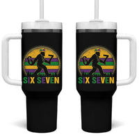 Mardi Gras Bigfoot Tumbler With Handle Funny Six Seven Meme Carnival Trendy
