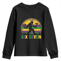 Mardi Gras Bigfoot Youth Sweatshirt Funny Six Seven Meme Carnival Trendy