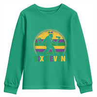 Mardi Gras Bigfoot Youth Sweatshirt Funny Six Seven Meme Carnival Trendy