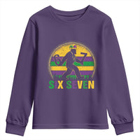 Mardi Gras Bigfoot Youth Sweatshirt Funny Six Seven Meme Carnival Trendy