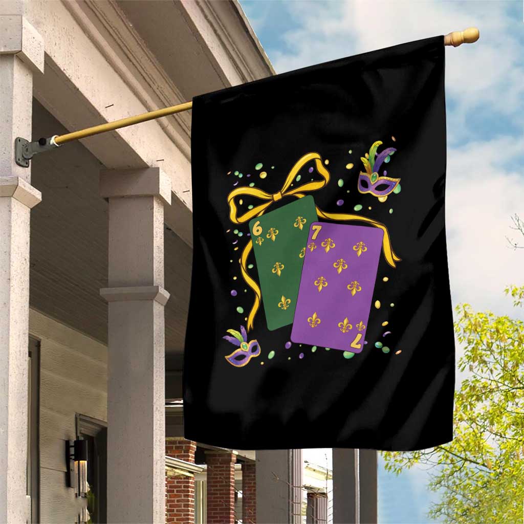 67 Mardi Gras Garden Flag Funny Six Seven Playing Cards Meme