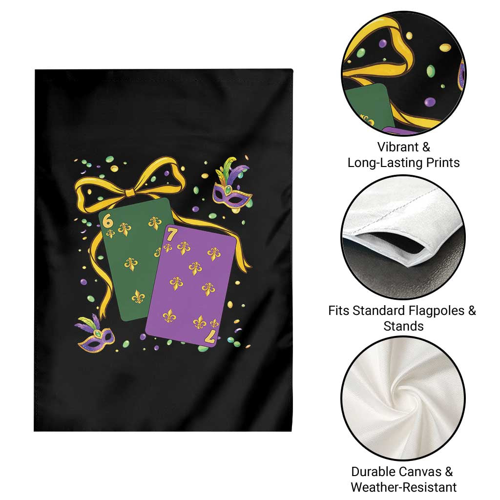 67 Mardi Gras Garden Flag Funny Six Seven Playing Cards Meme