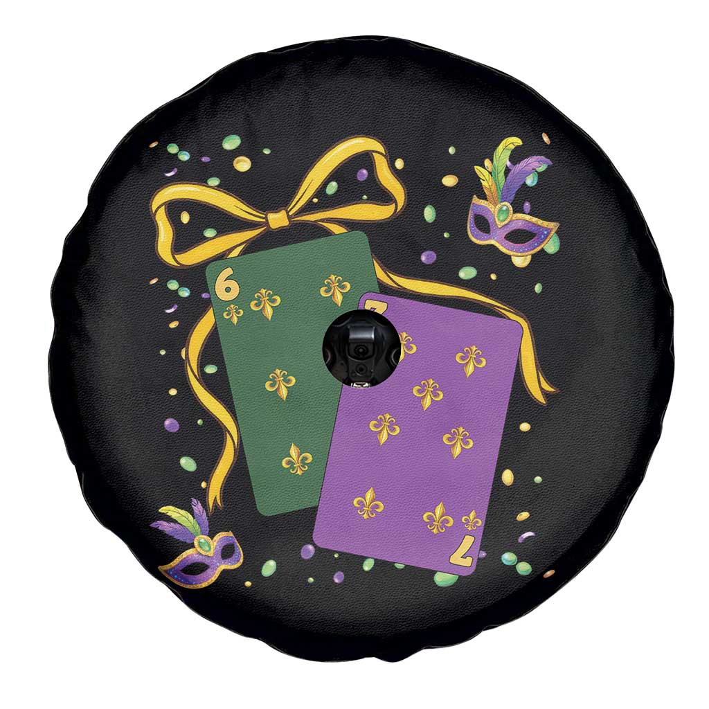 67 Mardi Gras Spare Tire Cover Funny Six Seven Playing Cards Meme