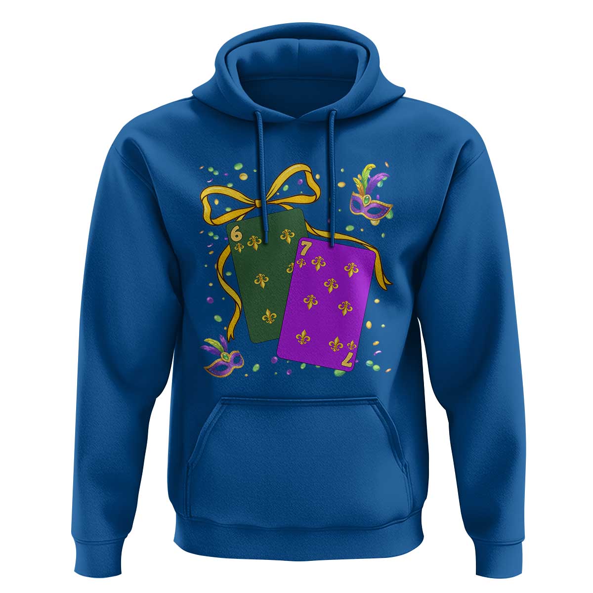 67 Mardi Gras Hoodie Funny Six Seven Playing Cards Meme