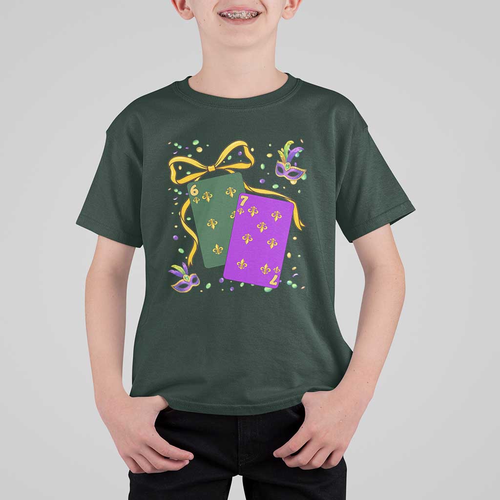 67 Mardi Gras T Shirt For Kid Funny Six Seven Playing Cards Meme