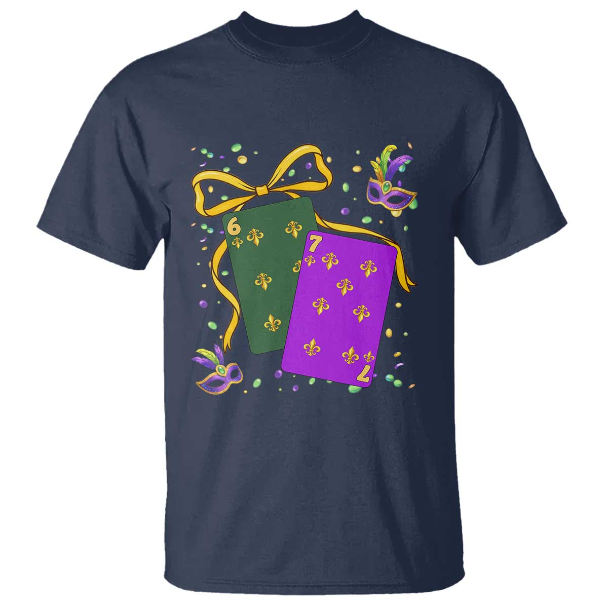 67 Mardi Gras T Shirt Funny Six Seven Playing Cards Meme