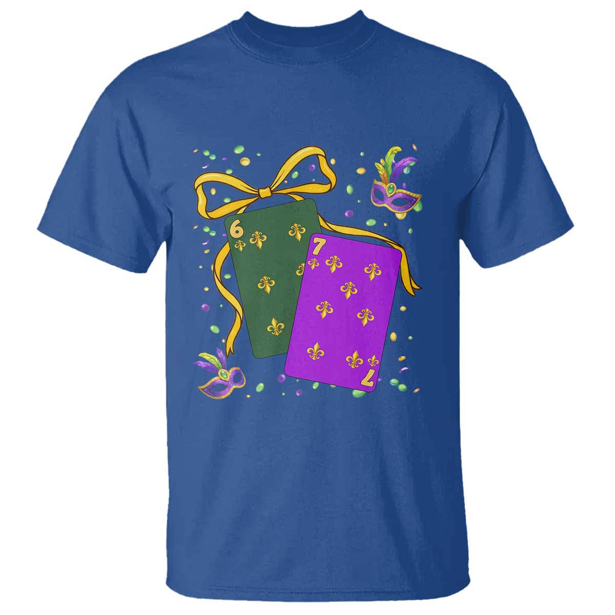 67 Mardi Gras T Shirt Funny Six Seven Playing Cards Meme