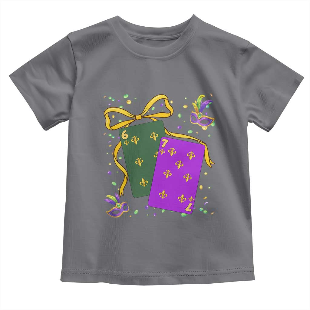 67 Mardi Gras Toddler T Shirt Funny Six Seven Playing Cards Meme