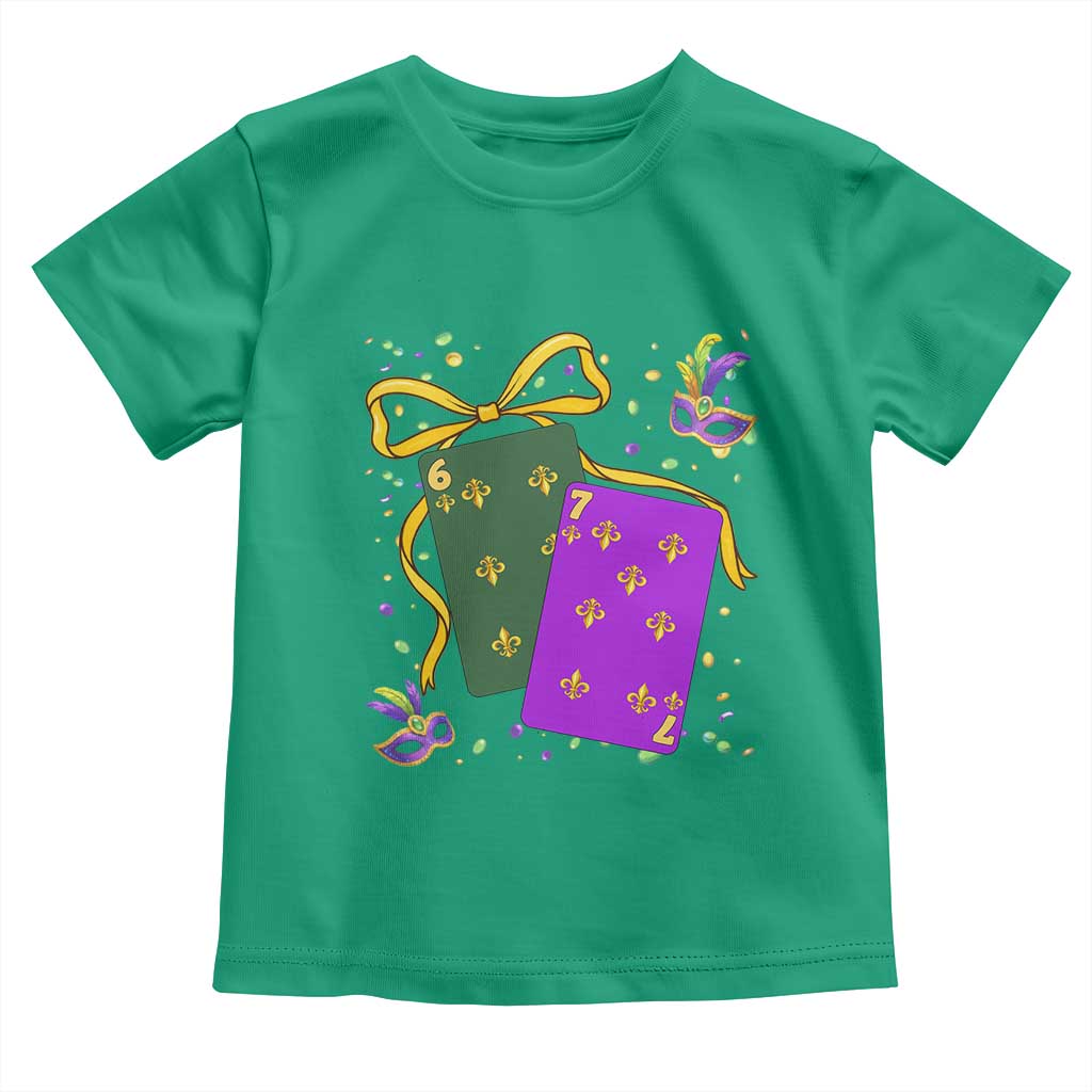67 Mardi Gras Toddler T Shirt Funny Six Seven Playing Cards Meme