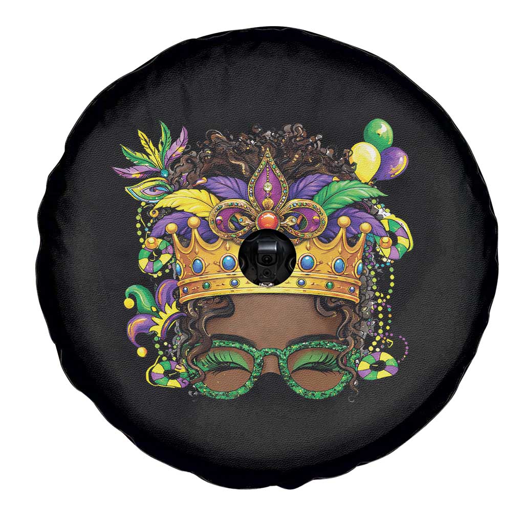 Mardi Gras Queen Spare Tire Cover Messy Pun Carnival Party