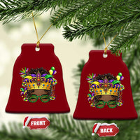 Mardi Gras Queen Ceramic Ornament Messy Pun Carnival Party