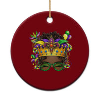 Mardi Gras Queen Ceramic Ornament Messy Pun Carnival Party