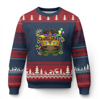 Mardi Gras Queen Ugly Christmas Sweater Messy Pun Carnival Party